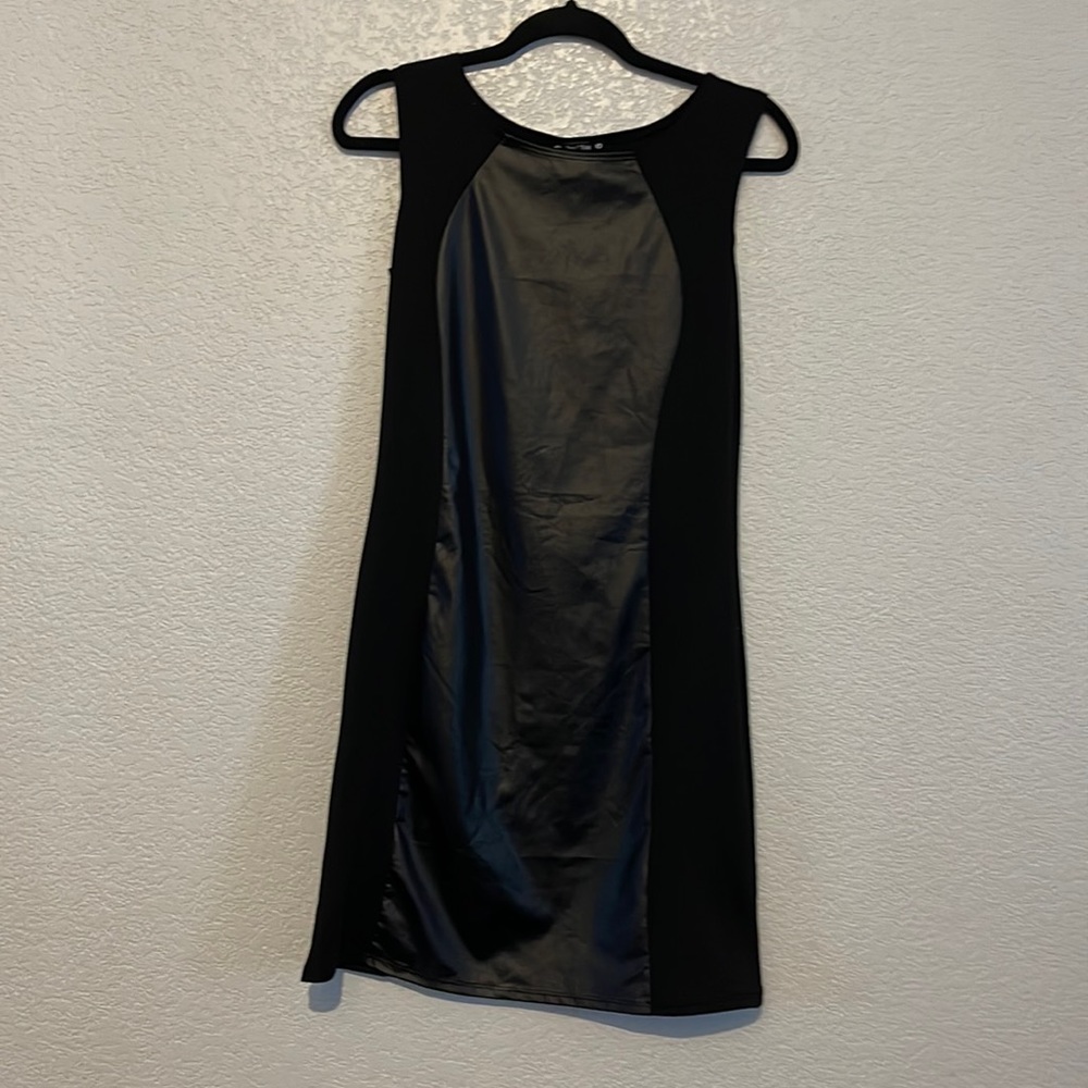 Try This Faux Leather Dress, Size M